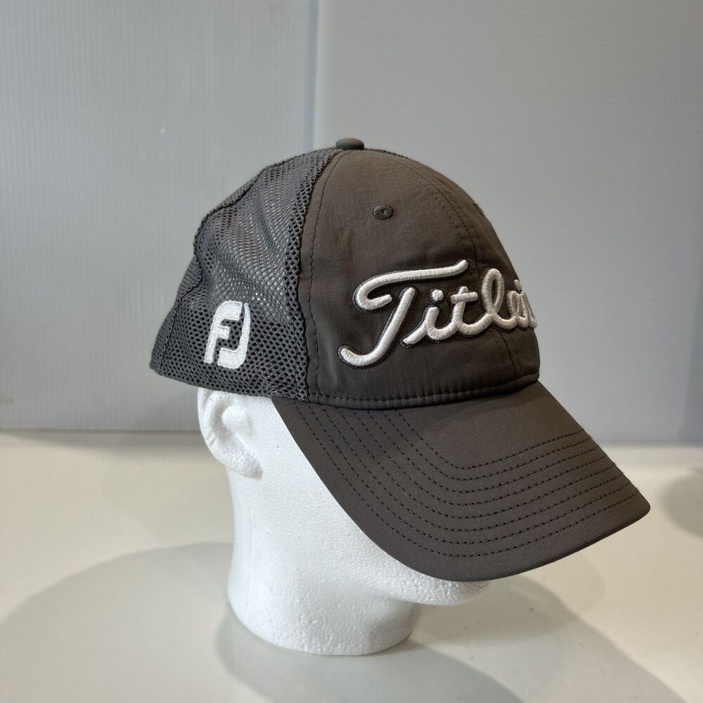 Titleist Tour Performance Gray Golf Hat Embroider Logo FJ FootJoy ProV1 Snapback